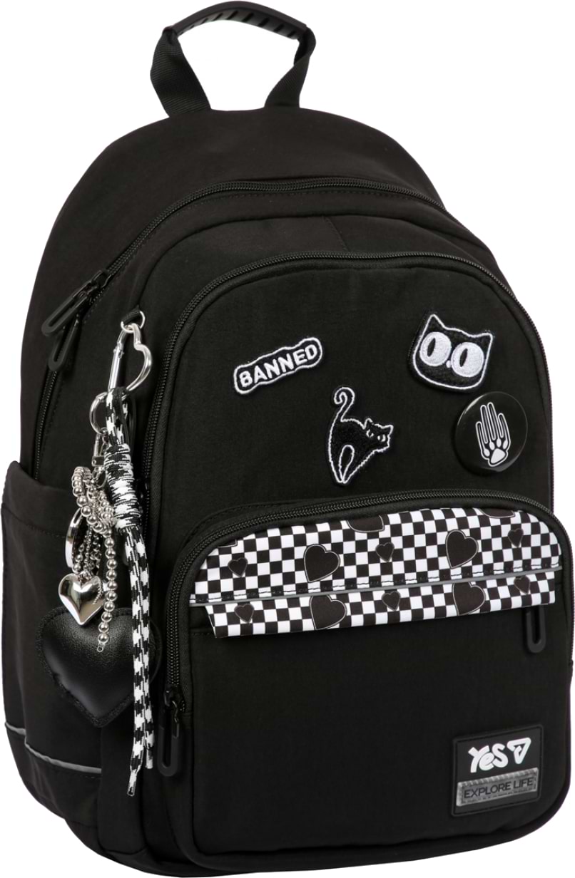 Рюкзак школьный YES TS-47M Black Cat (550306)